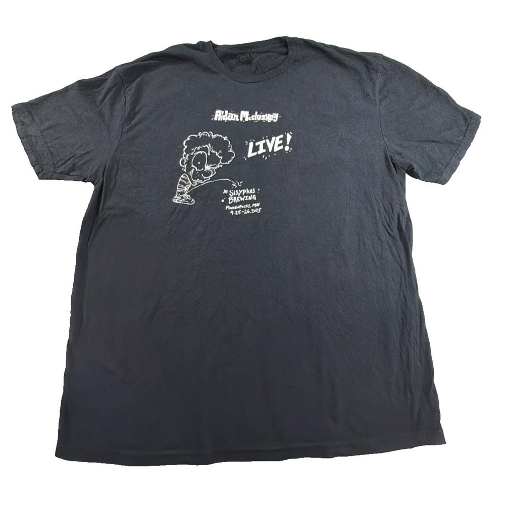Aidan McCluskey Live Comedy Tee Gildan XL Sisyphus Brewing Minneapolis MN 2025